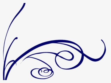 Decorative Line Blue Clipart Flower - Decorative Lines, HD Png Download, Free Download