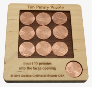 10 Penny Puzzle - Make Ten Penny Puzzle, HD Png Download, Free Download