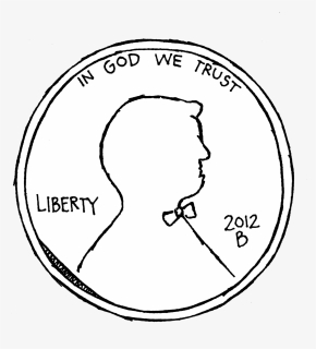 Penny Clipart Front - Coin Penny Drawing Easy, HD Png Download, Free Download