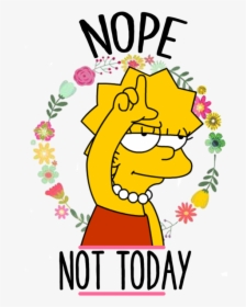 Lisa, Nope, And Simpsons Image - Printable Floral Thank You Tag, HD Png Download, Free Download
