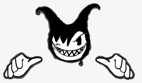 Bendy Evil Face - Draw Evil Bendy Black And White, HD Png Download, Free Download