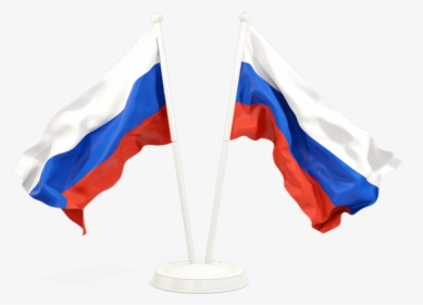 Two Waving Flags - Russian Flag Waving Png, Transparent Png, Free Download