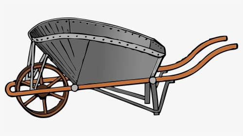 Coal Barrow Clip Arts - Garden Cart Wagon Clipart, HD Png Download, Free Download