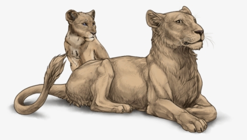 Lioness And Cubs Png, Transparent Png, Free Download