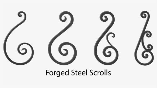 Wrought Iron Scrolls, Forged Steel Scrolls - Forged Steel Scrolls, HD Png Download, Free Download