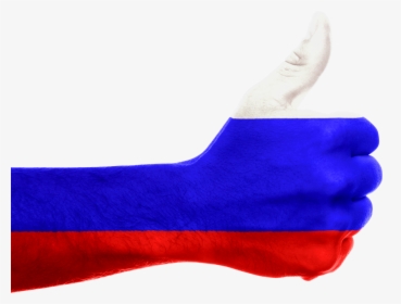Hand Russian Flag - Russian Flag Thumbs Up, HD Png Download, Free Download
