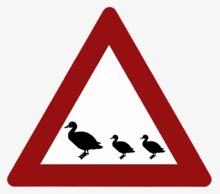 Ducks Crossing The Road Sign - Dopravní Značka Zpomalovací Práh, HD Png Download, Free Download