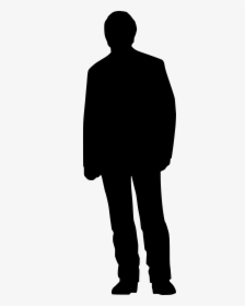 Silhouette Man Head At - Standing Silhouette Of Person, HD Png Download, Free Download
