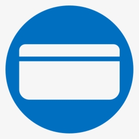 Vector Icon Of A Credit Card - Credit Card Icon Blue Round, HD Png Download, Free Download