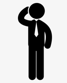 Standing Businessman Thinking With - Man With Tie Icon, HD Png Download, Free Download