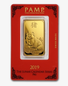 Year Of The Pig Gold Bar, HD Png Download, Free Download