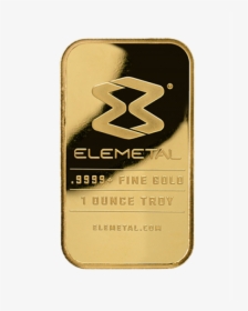 1 Oz Elemetal Gold Bar Front - Label, HD Png Download, Free Download