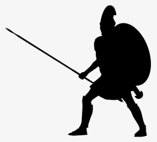 Greek Soldier Silhouette Png, Transparent Png, Free Download