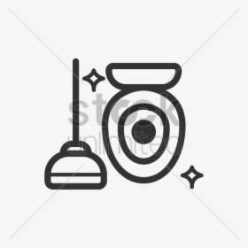 Plunger Clipart Plunger Toilet Clip Art - Saturn Line Icon, HD Png Download, Free Download