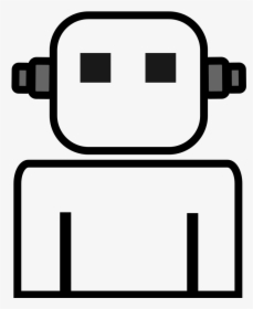 Icon Robot Size - Bot Black And White, HD Png Download, Free Download