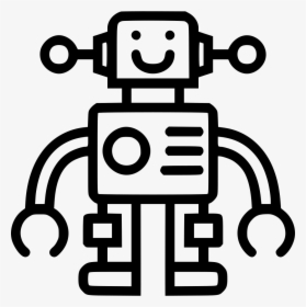 Toy Robot Toy Robot Black And White Hd Png Download Kindpng