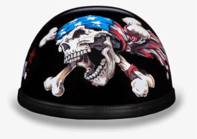 Eagle- W/ Patriot - Calavera Harley Davidson En Cascos, HD Png Download, Free Download