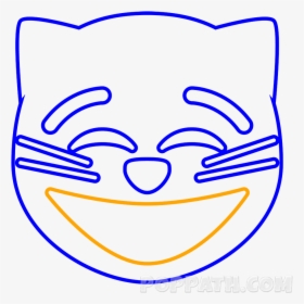 Cat Emoji Draw Step By Step, HD Png Download, Free Download