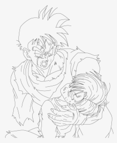Transparent Dragon Face Png - Future Gohan And Trunks Drawing, Png Download, Free Download