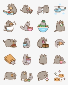 Clip Art Pusheen Eats Stickers Emoticon - Pusheen Eats Stickers, HD Png Download, Free Download