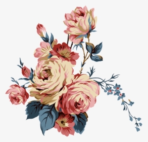 Ranunculus Drawing Tattoo - Vintage Flowers For Photoshop, HD Png Download, Free Download