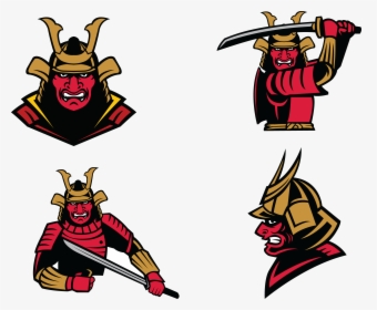 Collection Of Free Samurai Vector Warrior Download - Samurai Mascotte, HD Png Download, Free Download