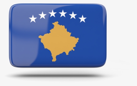Rectangular Icon With Shadow - Flag Of Kosovo, HD Png Download, Free Download