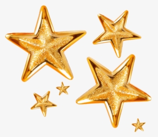 Group Of Christmas Stars - Transparent Background Gold Stars Png, Png Download, Free Download