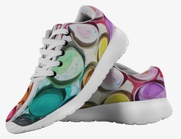 Watercolor Paint Palette Running Shoes - Shoe, HD Png Download, Free Download