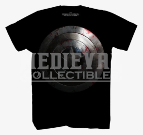 Winter Soldier Beaten Captain America Shield T Shirt - Captain America, HD Png Download, Free Download