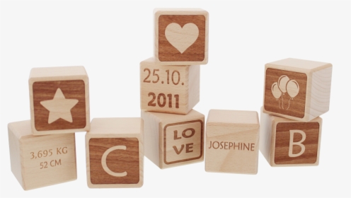 Engraved Wooden Cubes - Außergewöhnliche Taufgeschenke, HD Png Download, Free Download