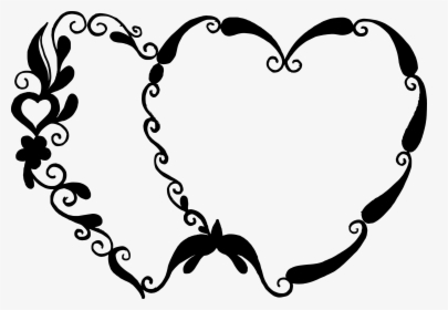 Transparent Double Heart Clipart Black And White - Format Svg, HD Png Download, Free Download