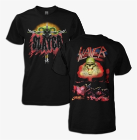 Skull Banner Vintage Warchest Collection Tee - Slayer Live Intrusion Long Shirt, HD Png Download, Free Download