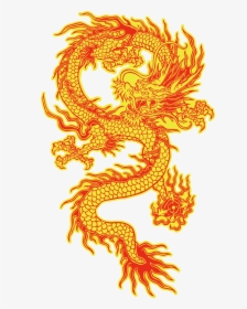 Red And Yellow Chinese Dragon, HD Png Download, Free Download