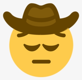 Pensive Cowboy Discord Emoji - Sad Cowboy Emoji Transparent, HD Png Download, Free Download