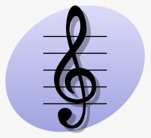 Treble Clef Blue Background - Treble Clef, HD Png Download, Free Download