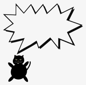 Speech Bubble With Cat Clip Arts - Spiky Speech Bubble Gif, HD Png Download, Free Download