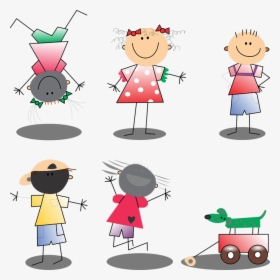 Boy, Children, Girl, Kids, Stick Figure - Crianças Brincando Desenho, HD Png Download, Free Download