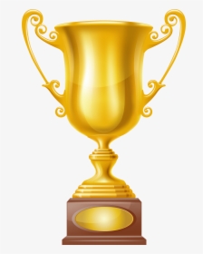 Trophy Golden Gold Cup Award Medal Clipart - Trophy With Medal Clipart, HD Png Download, Free Download