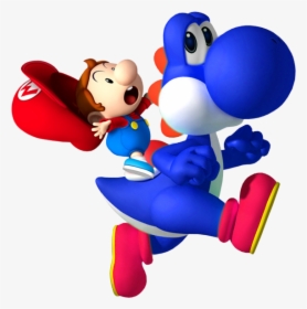 Baby Mario On Yoshi Nsmbdiy - Mario Bros Baby Yoshi, HD Png Download, Free Download