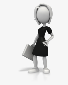 Stick Figure Businessperson Woman Management - Stick Figure Business Woman, HD Png Download, Free Download