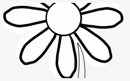 Outline Of A Sunflower Clipart Best - Flower Png Black And White, Transparent Png, Free Download