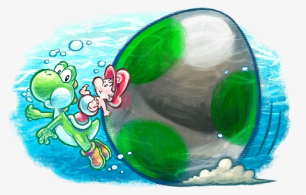 Yoshi"s New Island Artwork Including Lots Of Crazy - Yoshi New Island Baby Mario, HD Png Download, Free Download