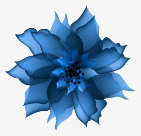 Transparent Flowers Png Tumblr - Blue Flower No Background, Png Download, Free Download