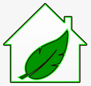 Leaf Clipart House - Ikona Haus Green Png, Transparent Png, Free Download