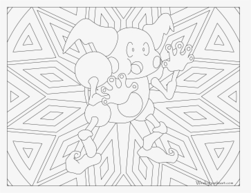 Adult Pokemon Coloring Mr Mime, HD Png Download, Free Download