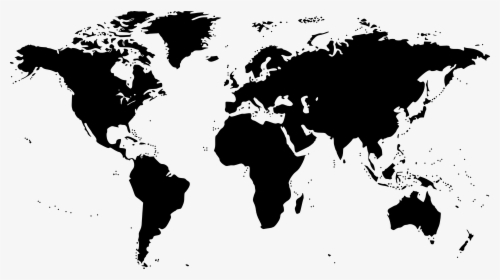 World Map - World Map Clipart Black And White, HD Png Download, Free Download