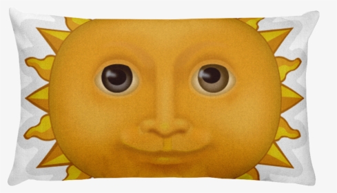 Emoji Bed Pillow Sun With Face Just Emoji Png Sun Emoji - Cartoon, Transparent Png, Free Download