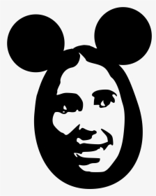 Yoani Sanchez Mickey Mouse Clip Arts - Zwart Wit Gezicht Png, Transparent Png, Free Download