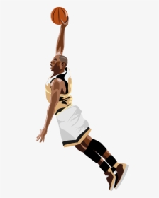 Basketball Dunking Nba Player Png Image - Basketball Player Pop Art, Transparent Png, Free Download